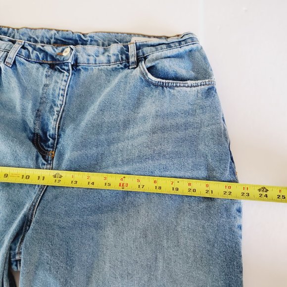 Collusion Jeans High Rise Dad Baggy Vintage Fit Blue 14(plus size) - Picture 11 of 13